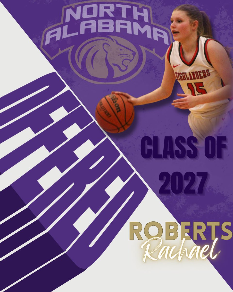 Rachael Roberts (@rachaelhoopster) on Twitter photo I am blessed to receive a D1 offer from <a href="/UNAwbb/">North Alabama Women's Basketball</a>. Thank you Coach <a href="/CandiWhitaker5/">Candace Whitaker</a> and <a href="/CoachPetree/">Cayla Petree</a> for believing in me! I appreciate the opportunity.
#RoarLions <a href="/cyfairpremier/">CyFair Premier</a> <a href="/LadyHighlanders/">LadyHighlanderBB</a> <a href="/Coach_SesJ/">Ses</a> <a href="/G_A_WuTang/">hmm...</a> <a href="/thebucketology/">Bucketology</a> I am blessed to receive a D1 offer from <a href="/UNAwbb/">North Alabama Women's Basketball</a>. Thank you Coach <a href="/CandiWhitaker5/">Candace Whitaker</a> and <a href="/CoachPetree/">Cayla Petree</a> for believing in me! I appreciate the opportunity.
#RoarLions <a href="/cyfairpremier/">CyFair Premier</a> <a href="/LadyHighlanders/">LadyHighlanderBB</a> <a href="/Coach_SesJ/">Ses</a> <a href="/G_A_WuTang/">hmm...</a> <a href="/thebucketology/">Bucketology</a>