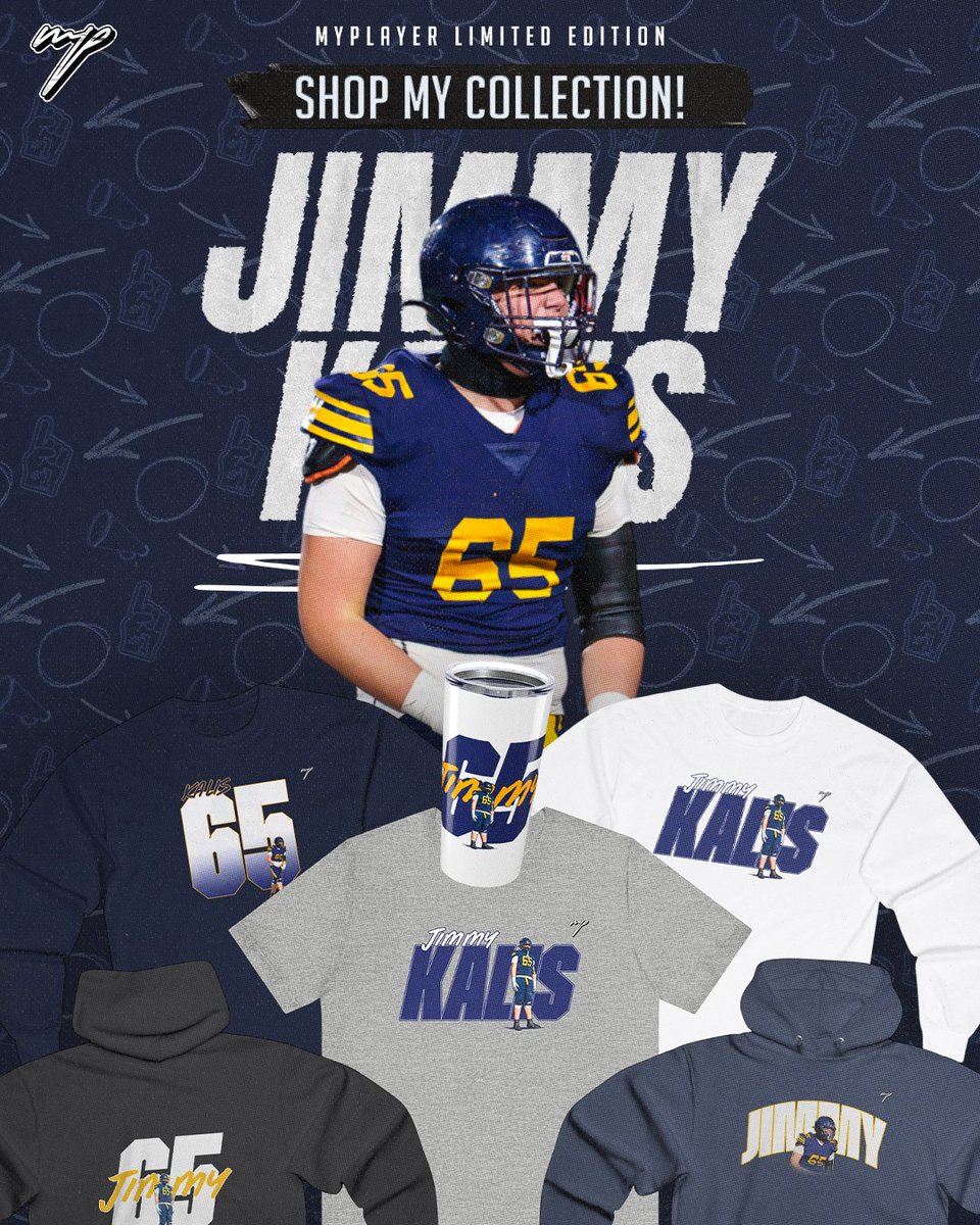 MyPlayer Recruit (@myplayerathlete) on Twitter photo MERCH DROP
We're thrilled to launch <a href="/Jimmy_Kalis/">Jimmy Kalis</a>'s MyPlayer collection! 🔥
This collection will only be available for 30 days, so show your support and shop Jimmy's collection now 👉 bit.ly/457iiXR MERCH DROP
We're thrilled to launch <a href="/Jimmy_Kalis/">Jimmy Kalis</a>'s MyPlayer collection! 🔥
This collection will only be available for 30 days, so show your support and shop Jimmy's collection now 👉 bit.ly/457iiXR