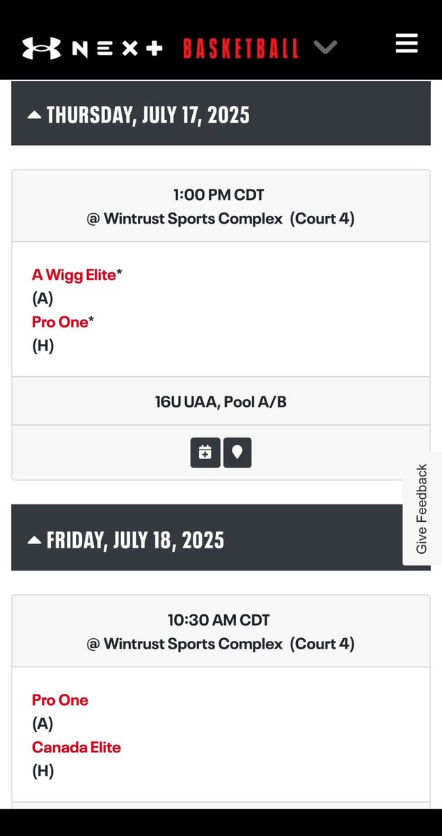Tayte Cordova (@taytecordova) on Twitter photo UAA Finals in Chicago this weekend
Here’s my schedule for the first 2 games of the weekend
Looking forward to one last ride with <a href="/Pro1Basketball/">Pro One Basketball</a> UAA Finals in Chicago this weekend
Here’s my schedule for the first 2 games of the weekend
Looking forward to one last ride with <a href="/Pro1Basketball/">Pro One Basketball</a>