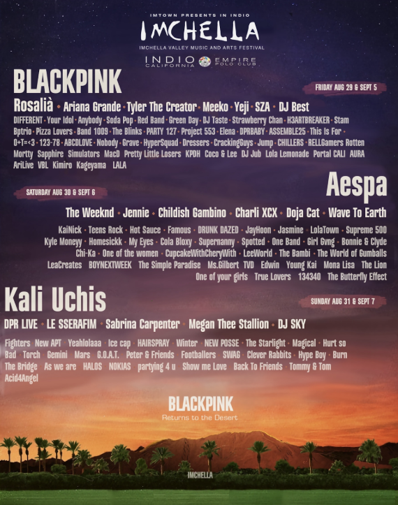 KUVCHARTS's tweet photo. .@uversestudios claims that .@IMovementts replicated their ‘Koachella’ poster with the use of AI. https://t.co/tH7S2fmbkl