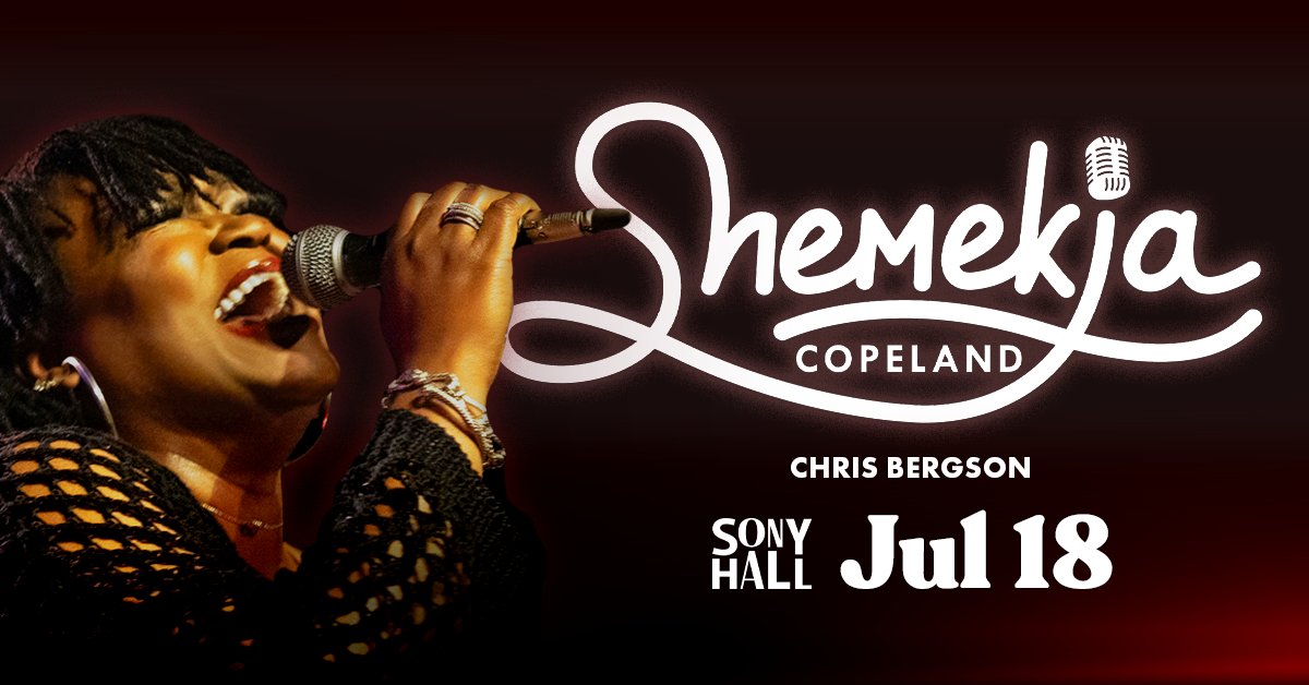 Sony Hall (@sonyhall) on Twitter photo Join us at Sony Hall tomorrow night for the one and only
<a href="/ShemekiaBlues/">Shemekia Copeland</a> with <a href="/ChrisBergson/">Chris Bergson</a>! Grab your tickets here: ticketweb.com/event/shemekia… Join us at Sony Hall tomorrow night for the one and only
<a href="/ShemekiaBlues/">Shemekia Copeland</a> with <a href="/ChrisBergson/">Chris Bergson</a>! Grab your tickets here: ticketweb.com/event/shemekia…