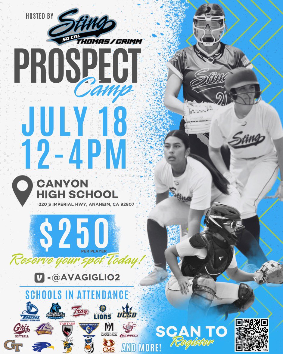16+ schools and 50 player max! Spots still available!!! 

UCSD 
USD
TROY 
GEORGIA TECH 
EKU 
MONTANA
VANGAURD
SAN MARCOS
WESTERN NEW MEXICO
MSU MOOREHEAD
CARNEGIE MELON 
EMBRY RIDDLE 
POMONA PITZER 
CLAREMONT MUDD SCRIPPS 
SANTIAGO CANYON 
FULLERTON COLLEGE