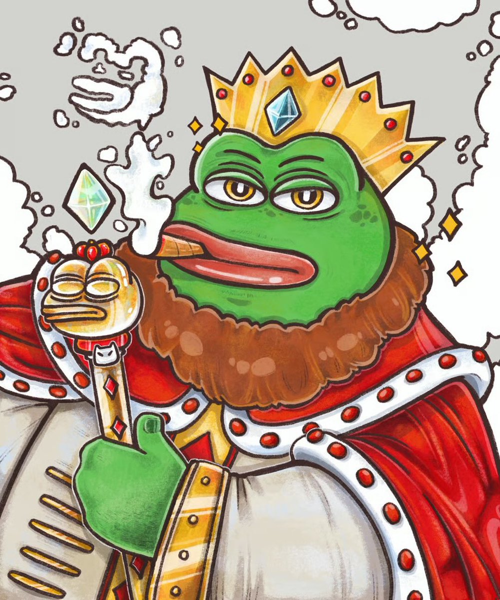 dinguskhan6969's tweet image. $PENGU and $BONK had a nice run.
Now it’s time for KING $PEPE to turn up