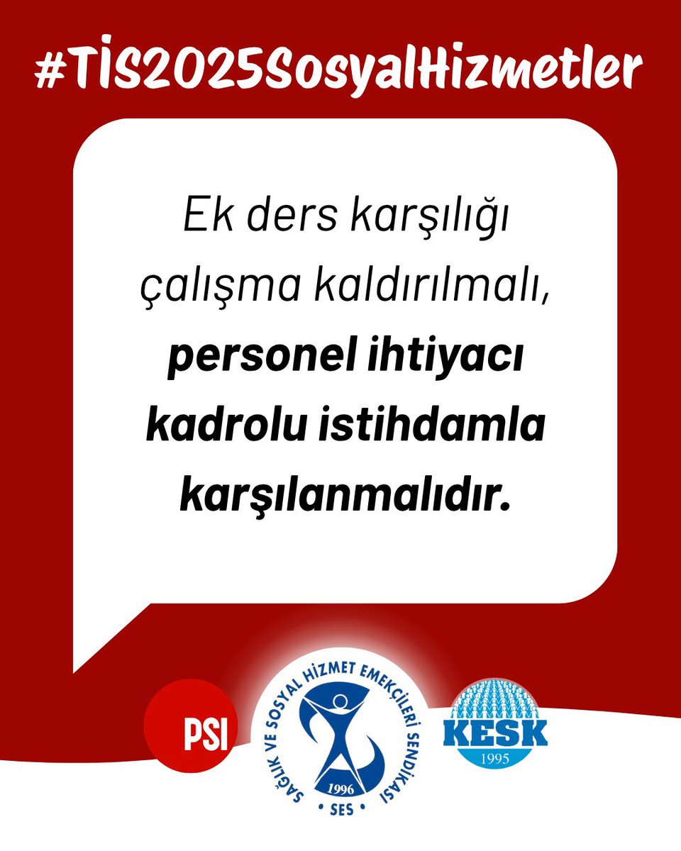 SESBATMAN's tweet photo. Sosyal Hizmetler TİS Taleplerimiz. Vazgeçmeyeceğiz.  #TİS2025SosyalHizmetler https://t.co/FPG3tnOZVt