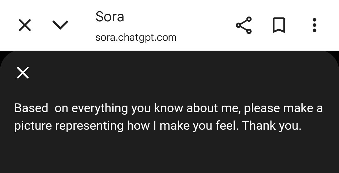 CaptchaC47's tweet image. My prompt could be worded better, but Sora understood. 😊

#SoraAI #soraArt #AIWellnessMonth