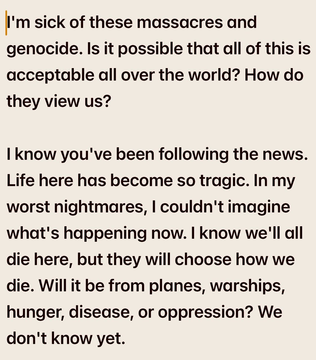 JenniferLoewe10's tweet image. This is the latest text from my friend, Hudia, in Gaza:
