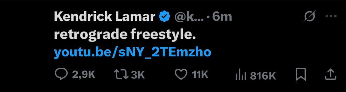 Kendrick Lamar backs SZA up by dropping a new song titled “retrograde freestyle” 🔥👀💿