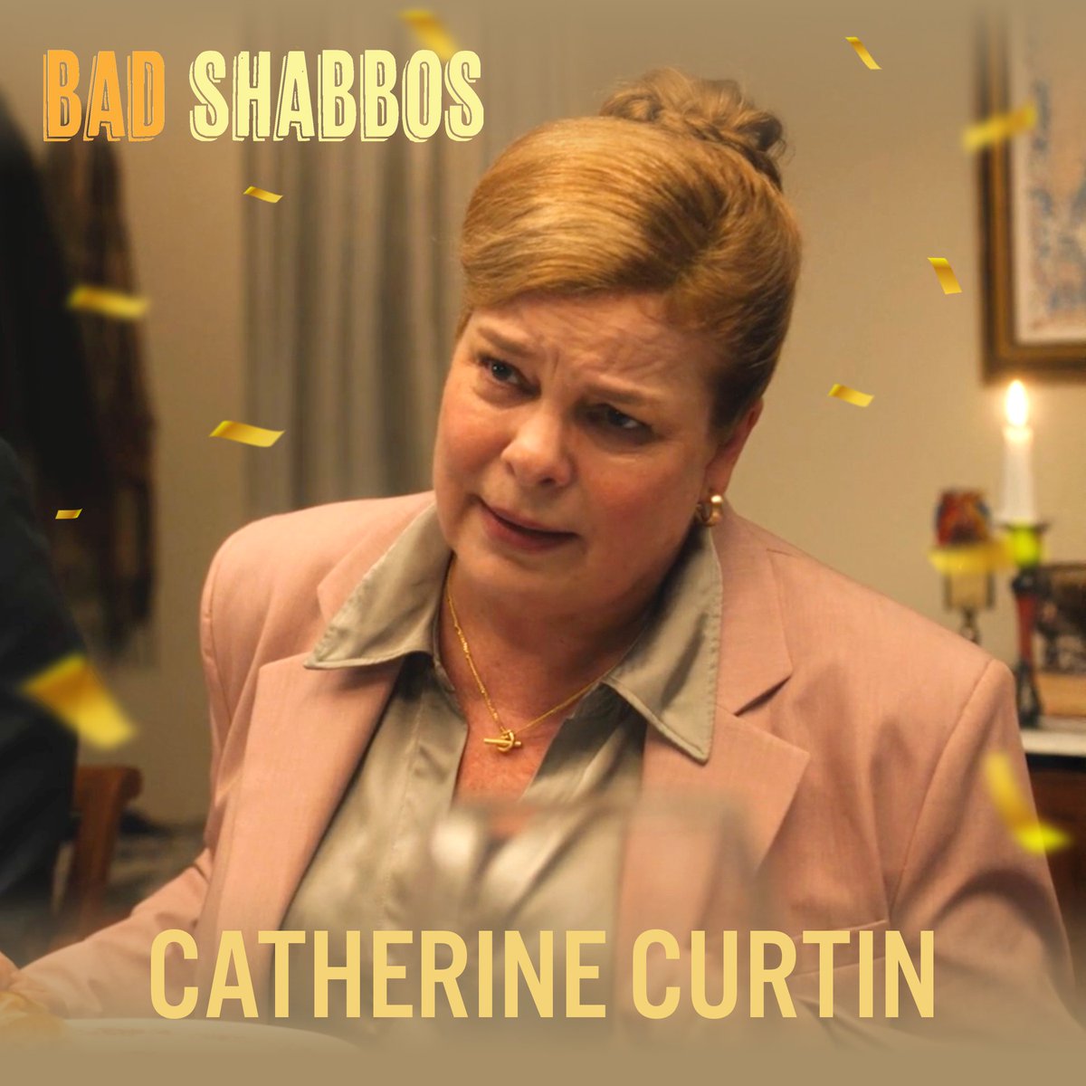 MenemshaFilms's tweet image. You love her in #StrangerThings, Orange is the New Black and countless beloved movies and shows - now, discover Catherine Curtin's unforgettable energy and sharp humor in the hit new comedy BAD SHABBOS, now in select theaters nationwide! 😂 BadShabbos.com