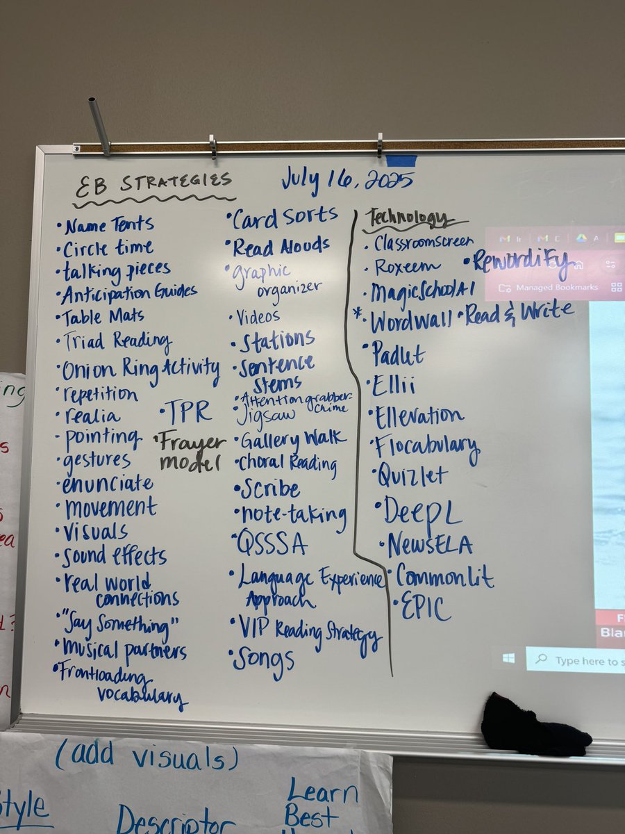 I absolutely ❤️ #Day2 of #ESLacademy b/c the focus is on learning styles, language standards,&amp;strategies that best support EBs at each language domain&amp; at the EBs level of proficiency. Being able 2 have our educators engage in those activities themselves&amp;together is top tier! 🫶🏽