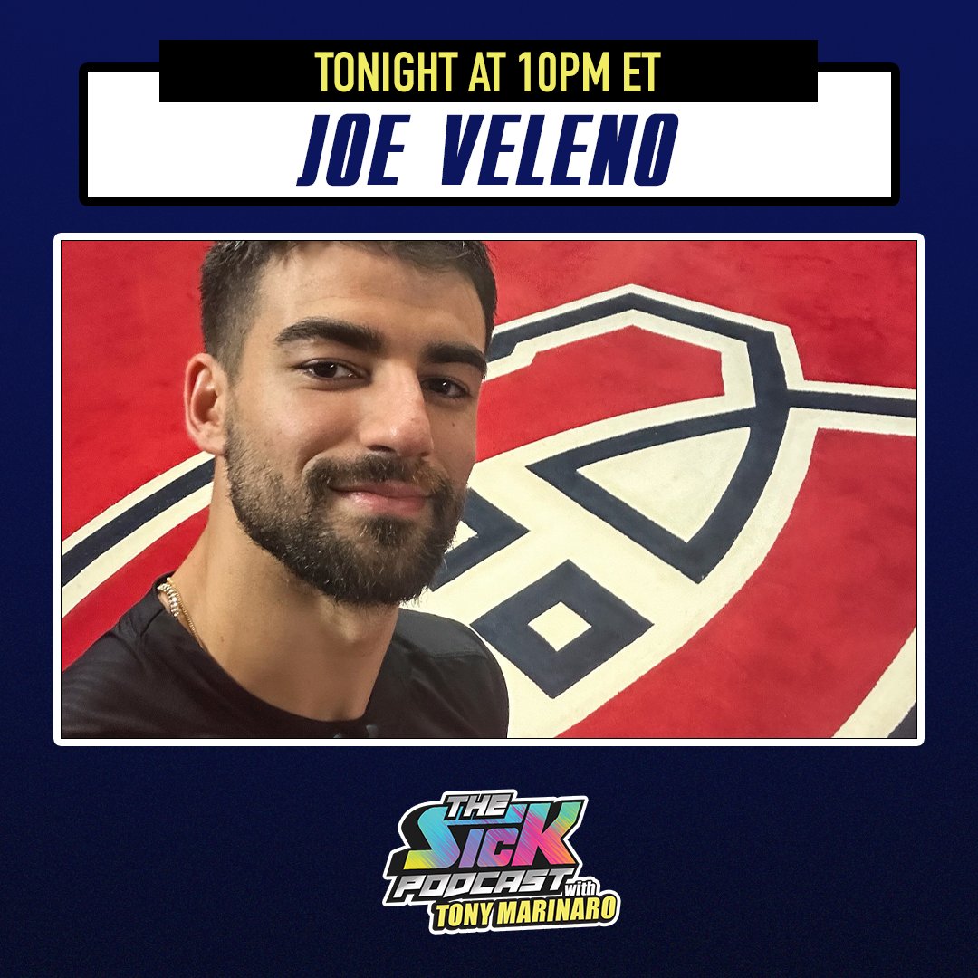 Tonight at 10pm ET, the newest member of the Montreal Canadiens Joe Veleno joins <a href="/TonyMarinaro/">Tony Marinaro</a> to discuss signing with his hometown team!

Set a reminder: youtube.com/live/eGPxI_CbJ…

#GoHabsGo #thesickpodcast