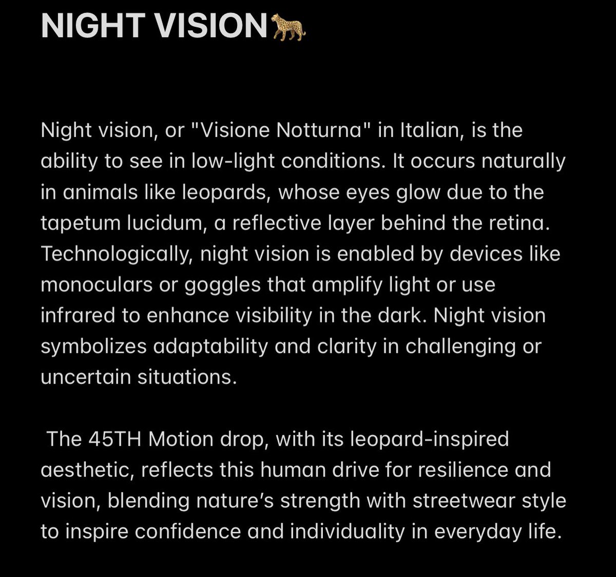 45thMotion's tweet image. VISIONE NOTTURNA.