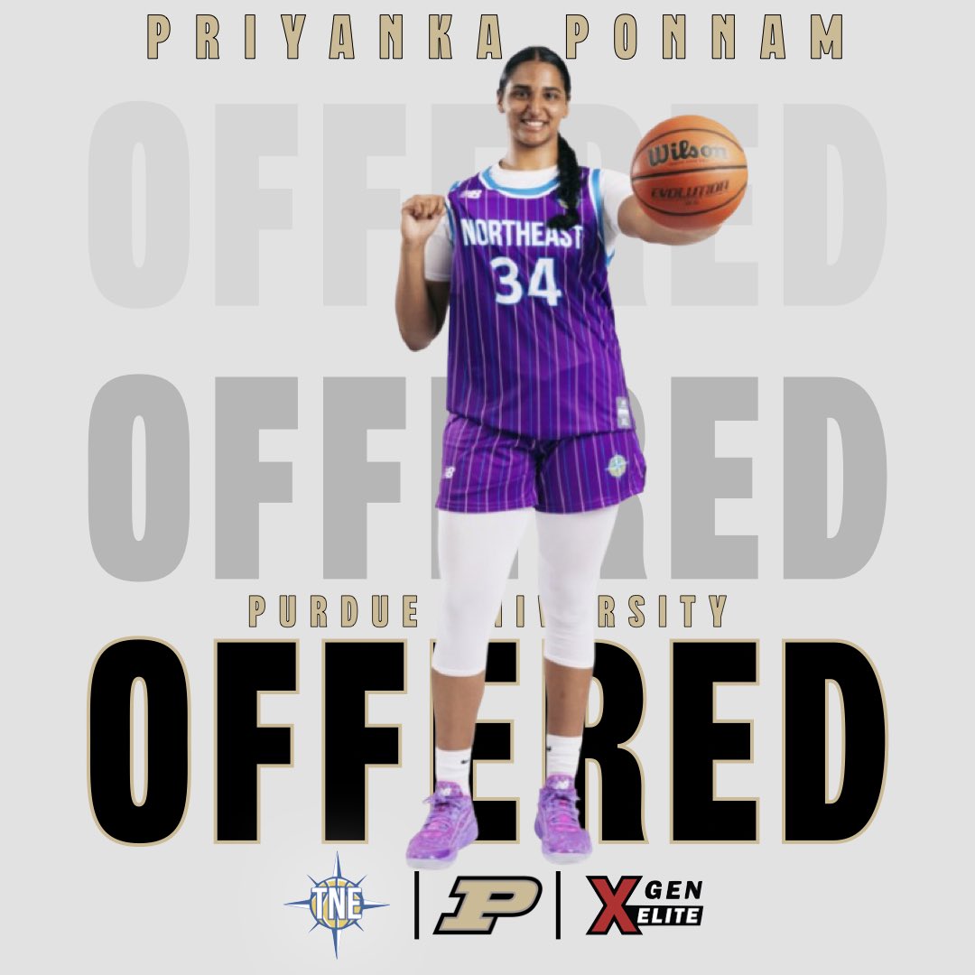 Team Northeast (@teamnehoops) on Twitter photo Congrats to 2026 Priyanka Ponnam <a href="/priyanka_ponnam/">Priyanka Ponnam</a> on her recent offer from <a href="/katiegearlds4/">Katie Gearlds</a> & <a href="/PurdueWBB/">Purdue Women's Basketball</a> #TeamNExXGEN Congrats to 2026 Priyanka Ponnam <a href="/priyanka_ponnam/">Priyanka Ponnam</a> on her recent offer from <a href="/katiegearlds4/">Katie Gearlds</a> & <a href="/PurdueWBB/">Purdue Women's Basketball</a> #TeamNExXGEN