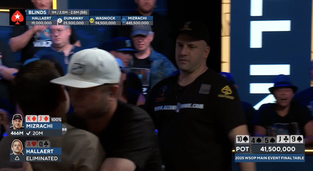 CrackingAAces's tweet image. If you missed the first two hands of today's final table, you missed two eliminations. We are now heads up!
