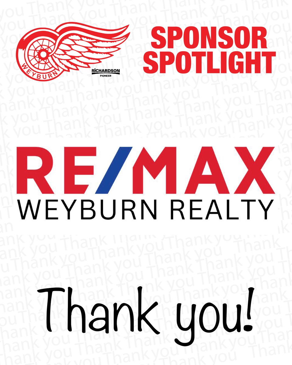 weyburnredwings's tweet image. 🌟 RE/MAX Weyburn Realty 🌟
#WeyburnRedWings #SJHL #Sponsor