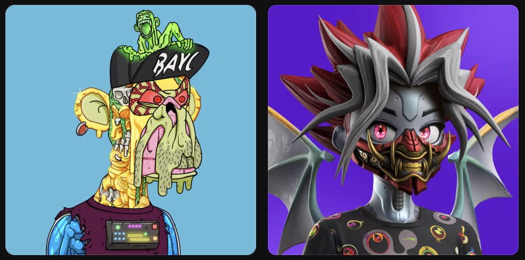 ApplesAndBerry's tweet image. Two of my most favorite NFTs of all time. My forever Mutant and my forever Clone.
@BoredApeYC
@RTFKT
