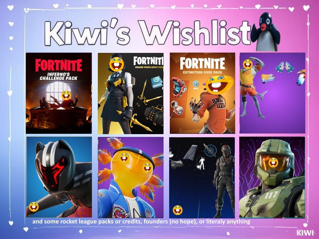 kiwislaf's tweet image. New Wishlist 2.0