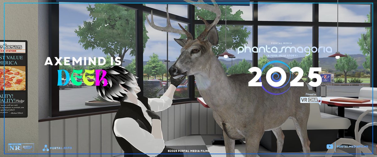 VRCPortalMedia's tweet image. Yes, we do have a live deer on set.
See PHANTASMAGORIA: A Fever Dream Story, this summer!
#VRChat #VRC #VR