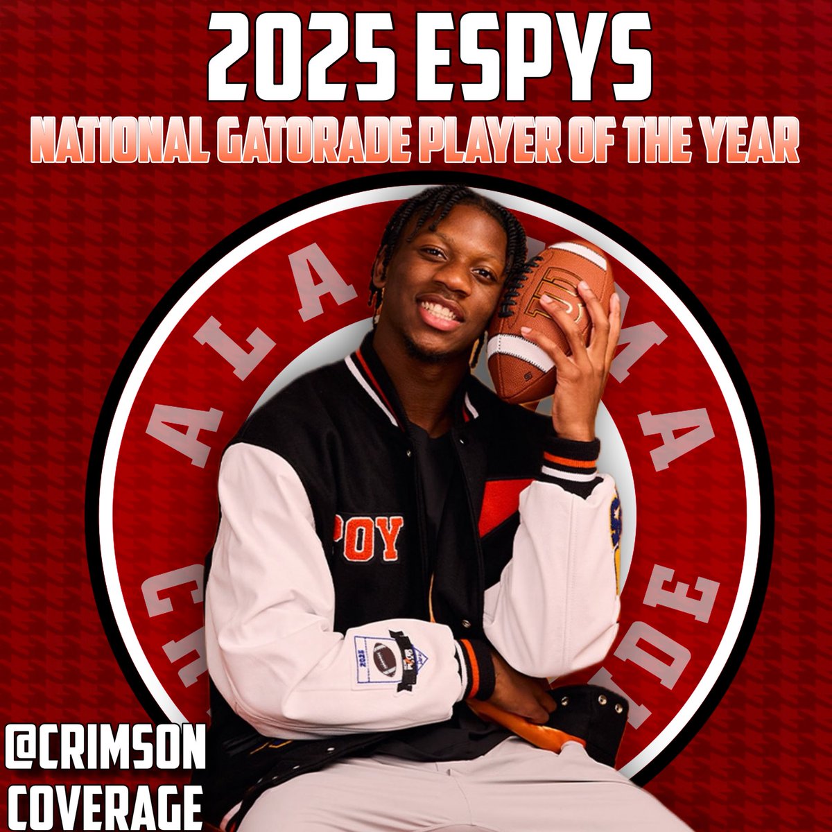 Crimson Coverage (@crimsoncoverage) on Twitter photo Alabama freshman QB Keelon Russell (<a href="/Pres1dential/">Keelon “Dot em” Russell</a>) won the 2024-2025 Gatorade National Football Player of the Year.
Russell will be recognized tonight at the 2025 ESPYs for his accomplishment.
Congratulations, Keelon! Alabama freshman QB Keelon Russell (<a href="/Pres1dential/">Keelon “Dot em” Russell</a>) won the 2024-2025 Gatorade National Football Player of the Year.
Russell will be recognized tonight at the 2025 ESPYs for his accomplishment.
Congratulations, Keelon!