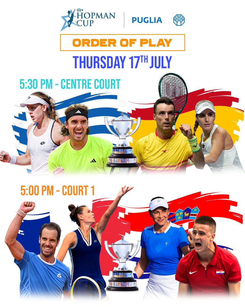 Order of play day 2!

#hopmancup #weareinpuglia