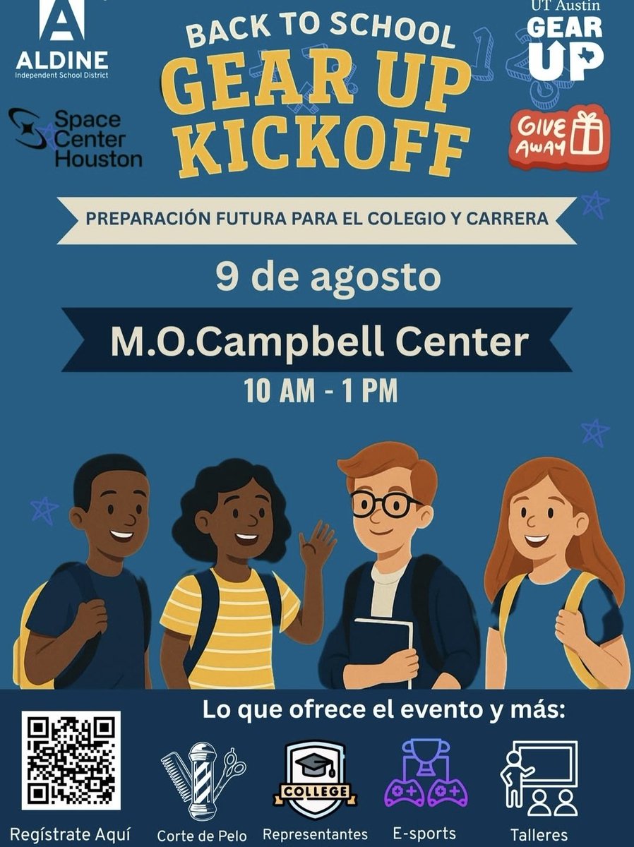 TechDesignLover's tweet photo. @AldineISD is hosting a Back to School event for 8th grade students! Don't miss it! #aldineisd #backtoschool #collegeandcareerreadiness https://t.co/srPt3KvevS