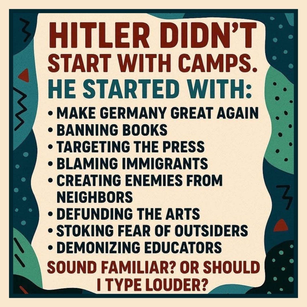 IS TRXMP HITLER-IZING AMERICA  ⁉️ 👨🏻

Y E S  ✅    O R    N O  ❎