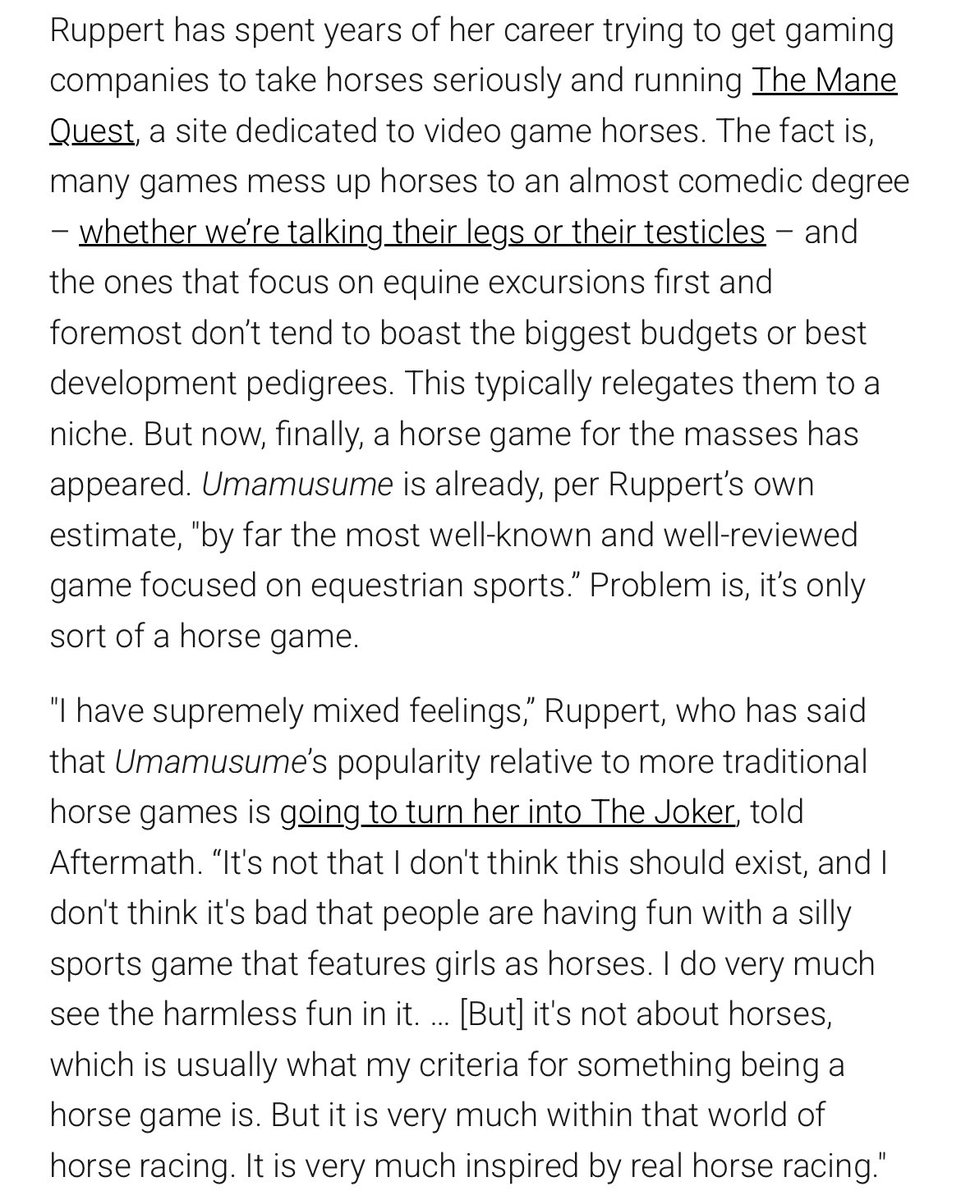 Nathan Grayson (@vahn16) on Twitter photo umamusume is, by many measures, already one of the most popular horse games ever. exceptโฆ itโs not really about horses. this has left gamingโs premiere horse consultant and advocate, <a href="/MaliceDaFirenze/">Alice Ruppert ๐ด๐ฎ</a>, in a bind umamusume is, by many measures, already one of the most popular horse games ever. exceptโฆ itโs not really about horses. this has left gamingโs premiere horse consultant and advocate, <a href="/MaliceDaFirenze/">Alice Ruppert ๐ด๐ฎ</a>, in a bind