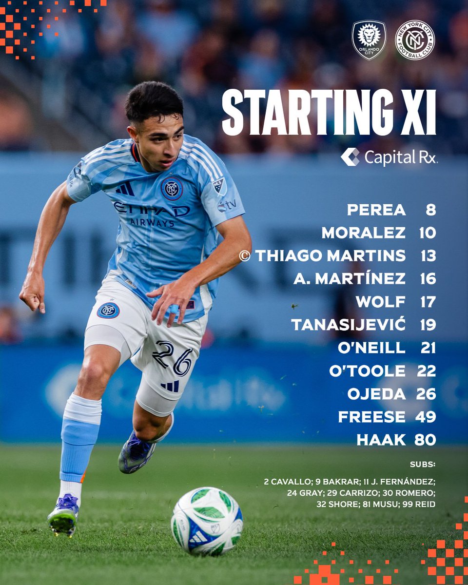newyorkcityfc's tweet photo. The XI in Orlando 📝 https://t.co/FD5FBUAkti