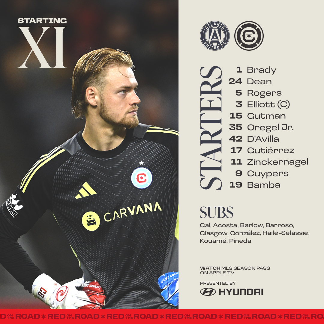 ChicagoFire's tweet photo. Our XI in ATL 💪 #cf97 https://t.co/EQSwKEPQTt