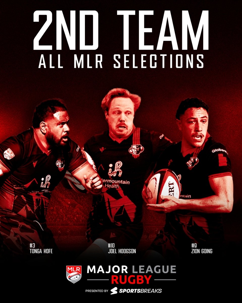 utwarriorsrugby's tweet image. Presenting the 3 Utah Warriors aka Mountain Men of Rugby selected for the 2025 All MLR 2nd Team; 1st year USA Eagle, Tonga Kofe; 4th year alum, Zion Going; and our favorite Brit, Joel Hodgson.
Presented by Sportsbreaks
#ForTheNation