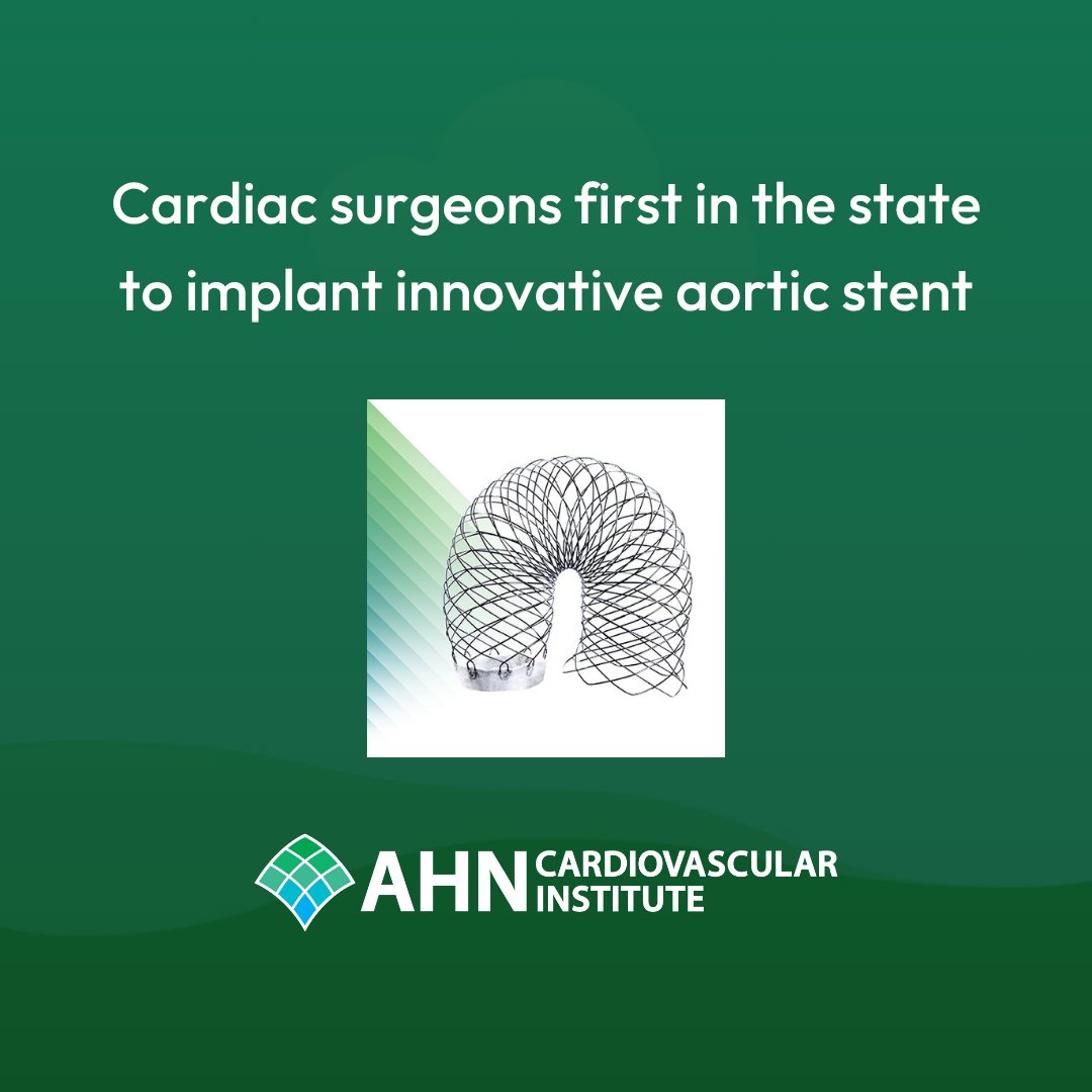 NEW DEVICE: Dr. Halbreiner, <a href="/AHN_CVI/">AHN_CVI</a>, is the first cardiac surgeon in Pennsylvania and among the first in the country to implant an innovative stent for aortic tears, reducing the risk of post-operative complications from aortic dissection.
