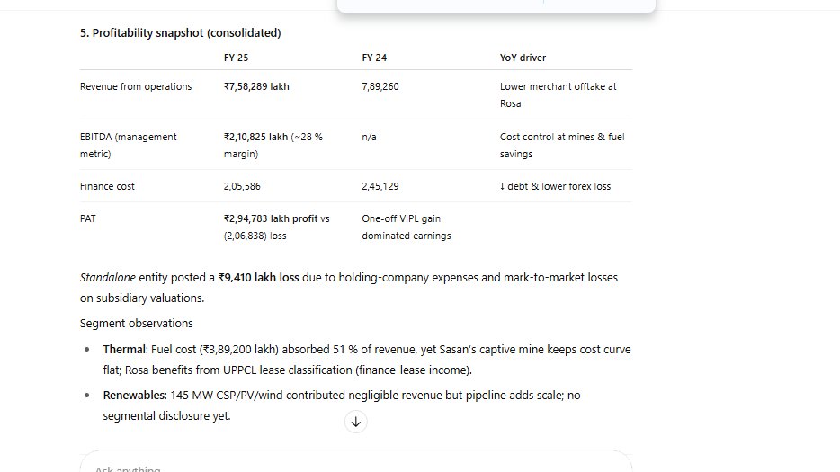 SunilVTinani's tweet image. Rpower 2025 AR analysis by #fINSIGHTS

chatgpt.com/g/g-6871eedbcf…

See screenshots.

Use fINSIGHTS for AR and QR analyses. Just upload report and say &quot;Analyze as per your instructions&quot;