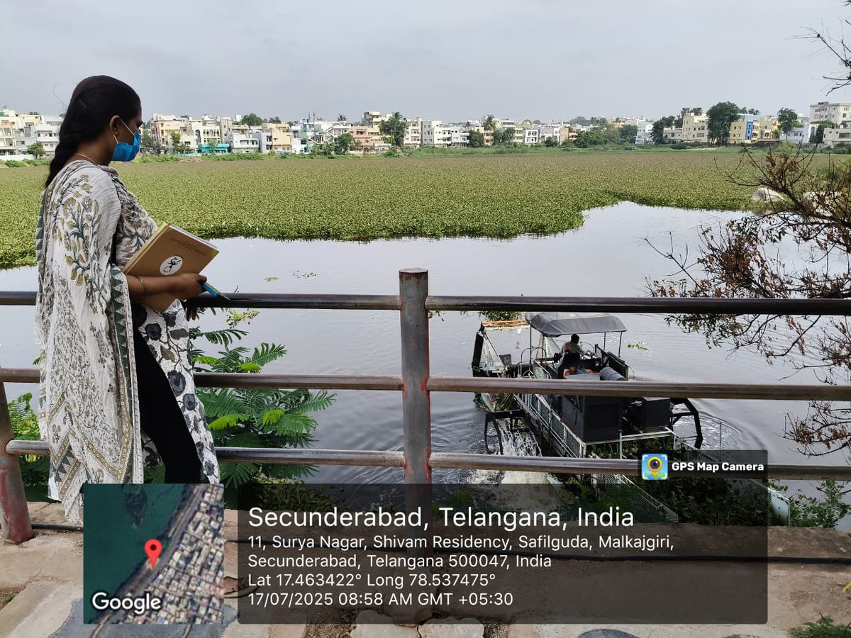 Sir/Madam, Entomology workers removing Water Hyacinth with FTC (Floating Trash Collector)Machine at Safilguda Lake Malkajgiri Circle Secunderabad Zone