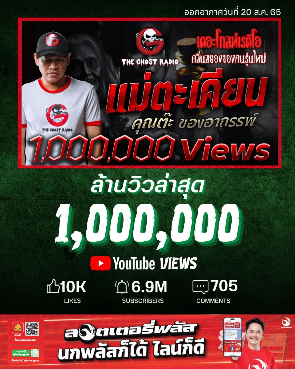 TheGhostRadio's tweet photo. ��รื่องเล่าเก่า #ล้านวิวล่าสุด 
ใครยังไม่เคยฟัง ไม่ควรพลาด

เรื่อง แม่ตะเคียน • คุณต๊ะ ของอาถรรพ์ 
เชิญรับฟังกันได้เลยครับ 👉👉 https://t.co/AYy8G3KmkC

#แม่ตะเคียน_เดอะโกส #คุณต๊ะของอาถรรพ์_เดอะโกส
#theghostradio #theghostradioofficial
#theghost  #เดอะโกส #ฟังผี #เรื่องผี
#เล่าเรื่องผี #เล่าเรื่องผีเดอะโกส