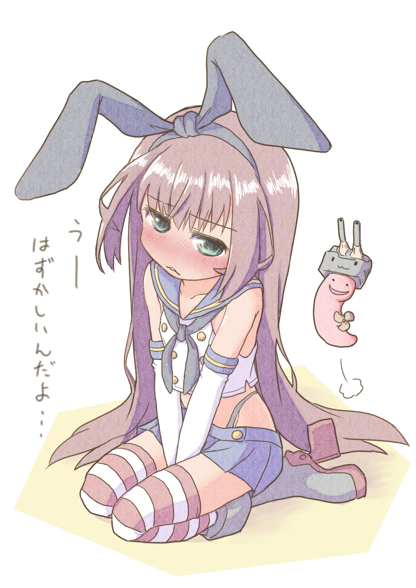 せ*。様 Nekomimi 色紙 Friendship Saying Counted Cross Stitch Kit 50399 7x5