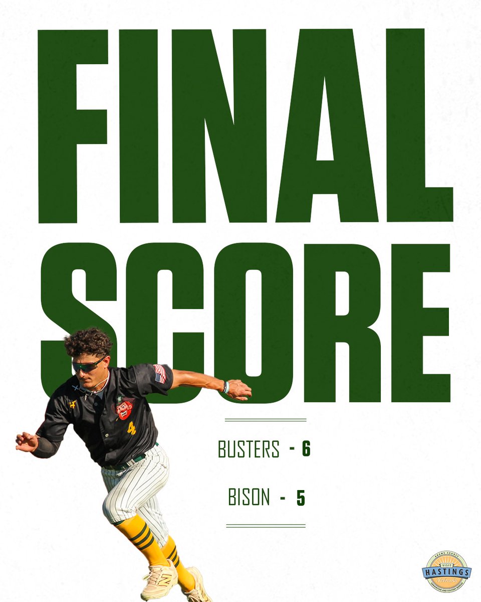 Busters win in 10 with a walk off hit from Joey Hecker 

#gobusters