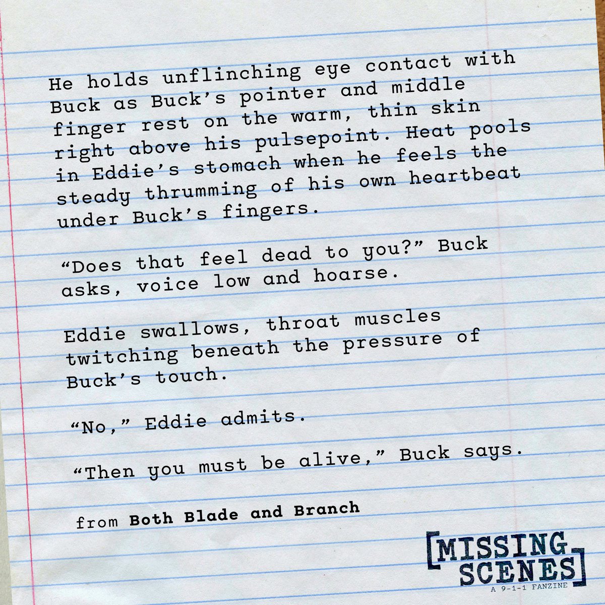 911MSZine's tweet image. The next guest writer is @RetrievingBucks! They can also be found on Tumblr with the handle @/cal-daises-and-briars.
Apps have been extended to August 6! Submit yours now!
🔥 ARTIST: forms.gle/uy2dtcDvMFCBWx…
🔥 WRITER: forms.gle/GesZvq954WGx4Q…
🔥 INFO: missingscenes.carrd.co