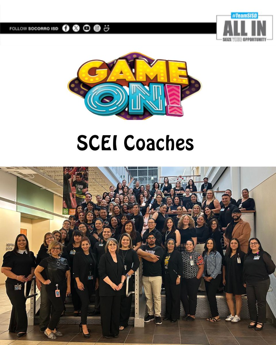 What a great day to level up the learning with our SCEI Coaches. This amazing group of educators knows the rules, has the strategy, and is ready to collect some ⭐️⭐️⭐️! Ready, set, GAME ON! #TeamSISD
