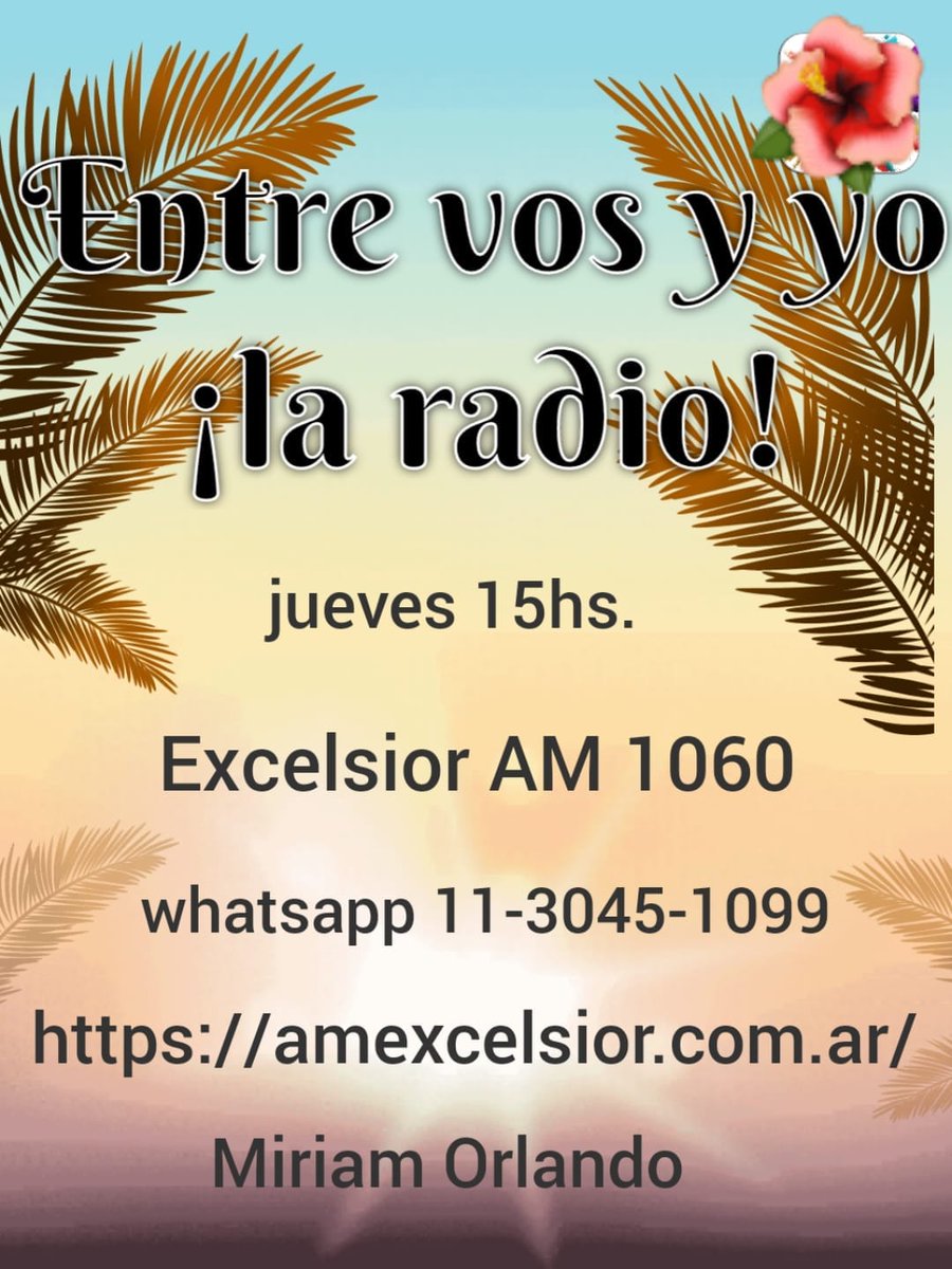 Otro jueves de #Radio Te espero a las 15hs por AM1060 amexelsior.com.ar. Me acompañas?