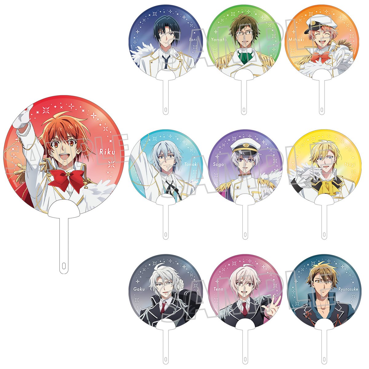 アイナナ ビジュアルカード 缶バッジ うちわ アイドリッシュセブン 10th Anniversary 缶バッジコレクション A