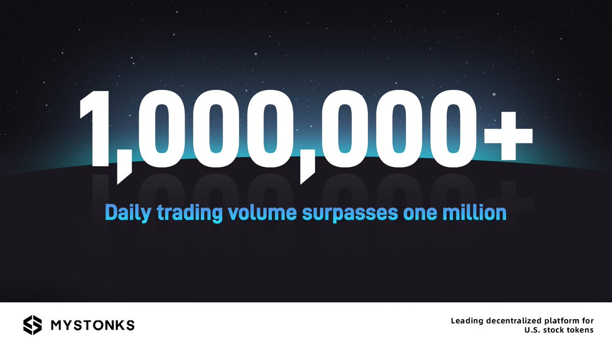 MyStonks_Org's tweet image. 🎉【MyStonks Crypto Week Trading Update】
Big thanks to all our users for the incredible support!
In the past 8 hours:
$1.38M in tokenized stock trading volume
$1.67M in total platform trading volume
Crypto Week is in full swing — let’s keep it rolling and make profits…