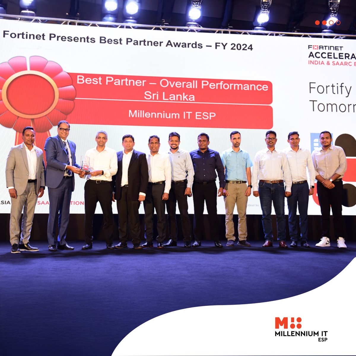 MillenniumITESP's tweet image. Honoured to be recognised at #FortinetAccelerate2025 – India &amp;amp; SAARC Edition with:

🏆 Best Partner – Overall Performance, Sri Lanka
🏆 Best Partner – Secure Networking
Proud to power secure, high-performance solutions with @Fortinet.

#MillenniumITESP #SecureNetworking