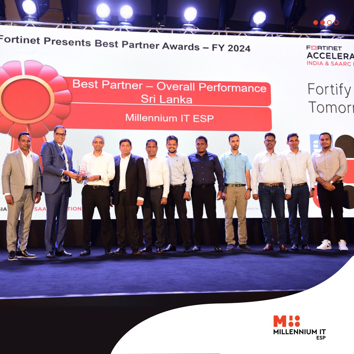 MillenniumITESP's tweet image. Honoured to be recognised at #FortinetAccelerate2025 – India &amp;amp; SAARC Edition with:

🏆 Best Partner – Overall Performance, Sri Lanka
🏆 Best Partner – Secure Networking
Proud to power secure, high-performance solutions with @Fortinet.

#MillenniumITESP #SecureNetworking
