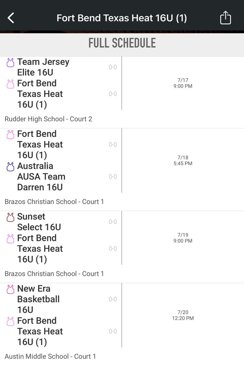 Fbtxheat (@fortbendtxheat) on Twitter photo Here’s the schedule for our 16U Team. We’re ready for Action! <a href="/NxtProHoops/">NXTPRO Hoops</a> <a href="/PRO16League/">PRO16/NXTPRO League</a> <a href="/usabasketball/">USA Basketball</a> <a href="/TopRecruitzz/">TopRecruitzz</a> <a href="/MattReynolds___/">Matt Reynolds</a> <a href="/TreySterner5345/">Trey Sterner</a> <a href="/EthanPiechota/">Ethan Piechota</a>
Come see the SQUAD!!! Here’s the schedule for our 16U Team. We’re ready for Action! <a href="/NxtProHoops/">NXTPRO Hoops</a> <a href="/PRO16League/">PRO16/NXTPRO League</a> <a href="/usabasketball/">USA Basketball</a> <a href="/TopRecruitzz/">TopRecruitzz</a> <a href="/MattReynolds___/">Matt Reynolds</a> <a href="/TreySterner5345/">Trey Sterner</a> <a href="/EthanPiechota/">Ethan Piechota</a>
Come see the SQUAD!!!
