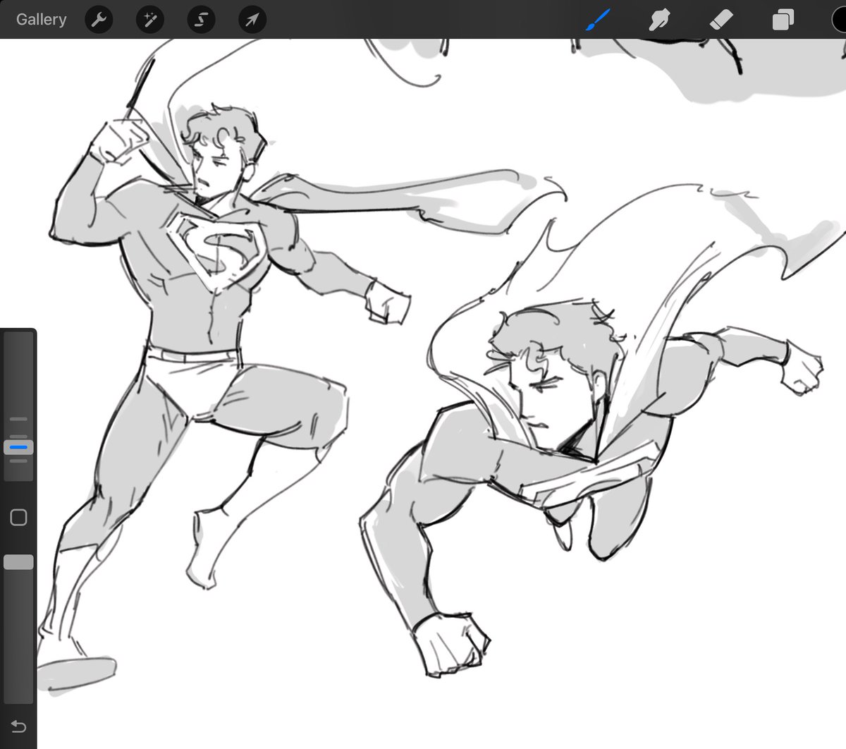 hiikeu's tweet image. Some Superman doodle I did my whole feed is just him and Batman lol #Superman