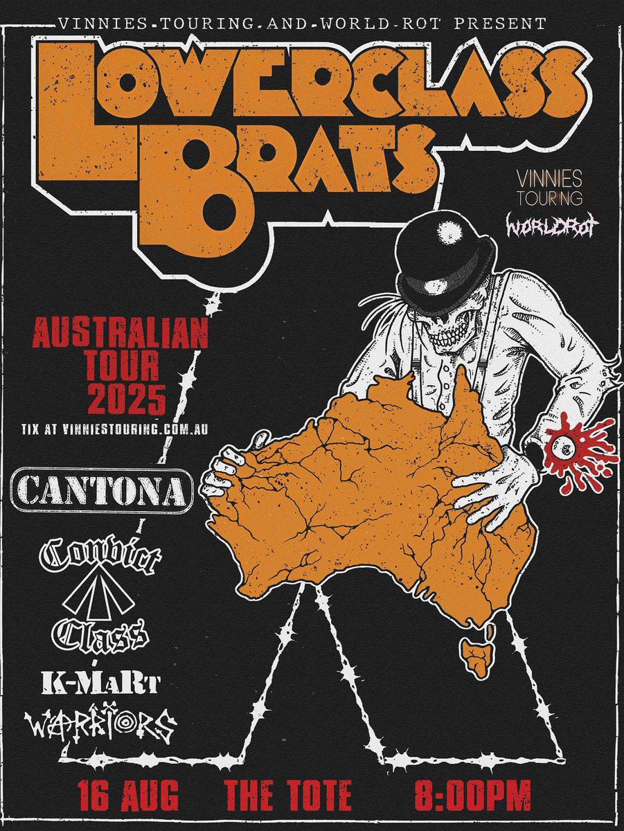Convict Class (@convict_class) on Twitter photo Just announced! We are playing with <a href="/LowerClassBrats/">LOWER CLASS BRATS</a> in Melbourne at The Tote! along with Cantona and K-Mart Warriors!
tix available here tickets.oztix.com.au/outlet/event/8…
#convictclass Just announced! We are playing with <a href="/LowerClassBrats/">LOWER CLASS BRATS</a> in Melbourne at The Tote! along with Cantona and K-Mart Warriors!
tix available here tickets.oztix.com.au/outlet/event/8…
#convictclass