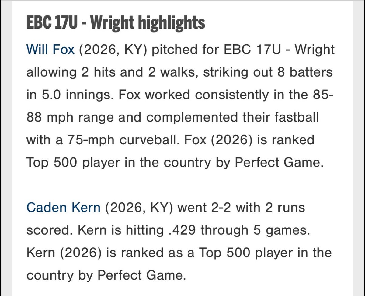 Will Fox and Caden Kern getting it done this summer