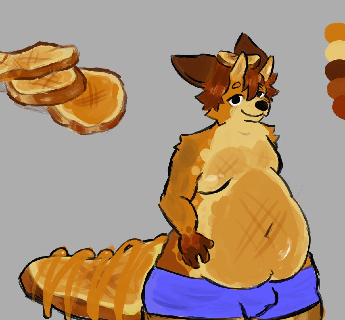 MCinkopeso's tweet image. heres another foodsona i make this morning