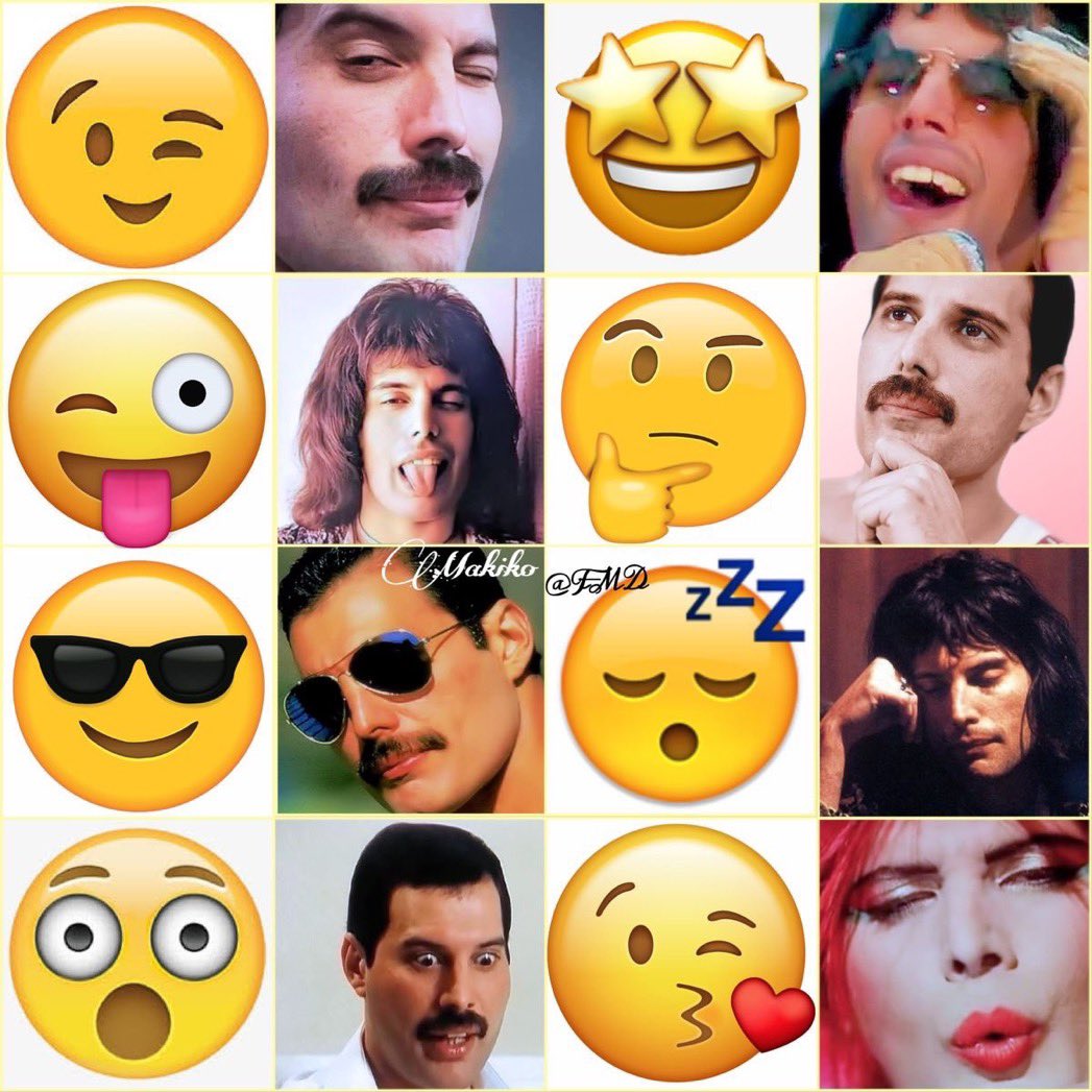 fredsladygodiva's tweet photo. It’s #WorldEmojiDay! 😉
#FreddieMercury 💛💛💛 https://t.co/FyPP1dIOAm
