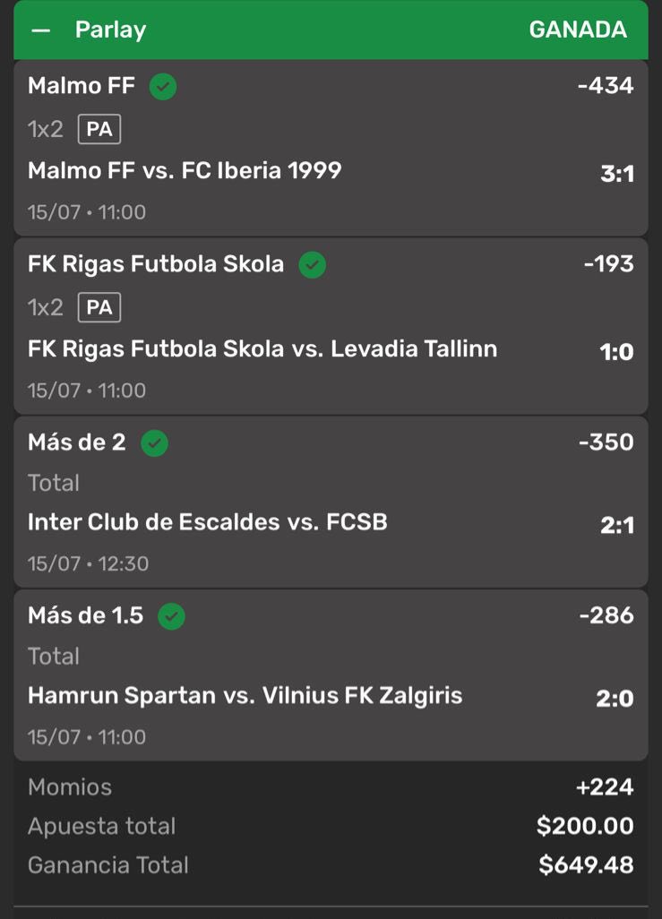 Pick seguro de hoy✅