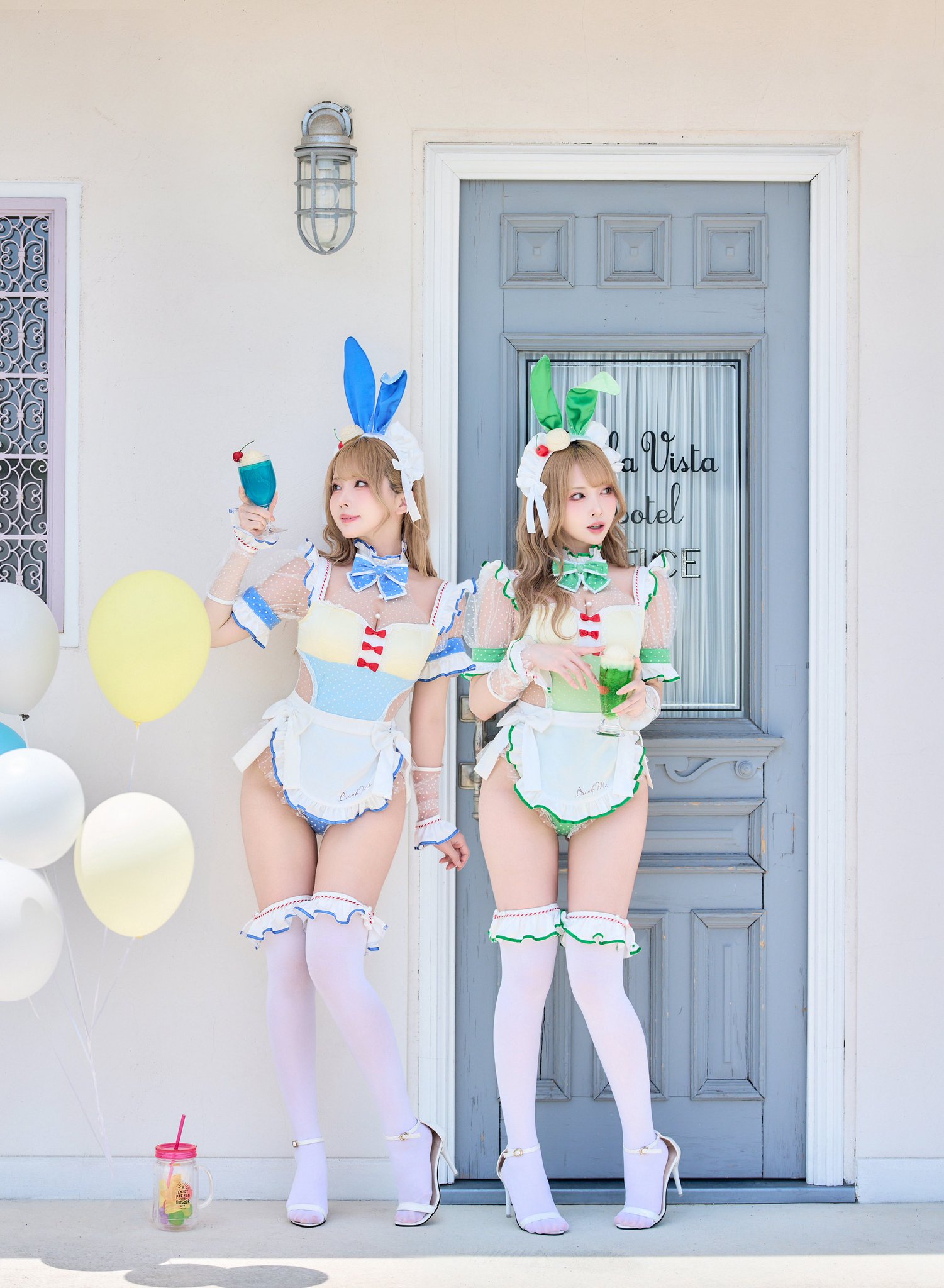 Marymoon バニーガール ピンク×クリーム ピンクは予約】【中村里砂着用】ドーリーバニーアイドルセーラー